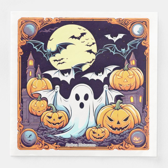 Wow Halloween Thrill Napkin (Front)