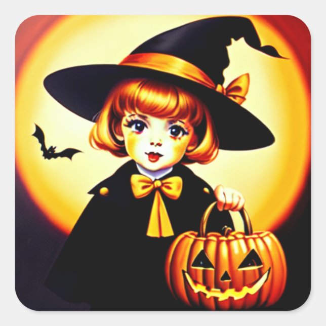 ~WOW! HALLOWEEN Trick or Treat ~ Square Sticker (Front)