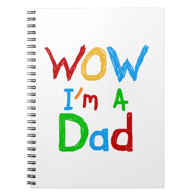 WOW I'm a Dad T-shirts and GIfts Notebook (Front)