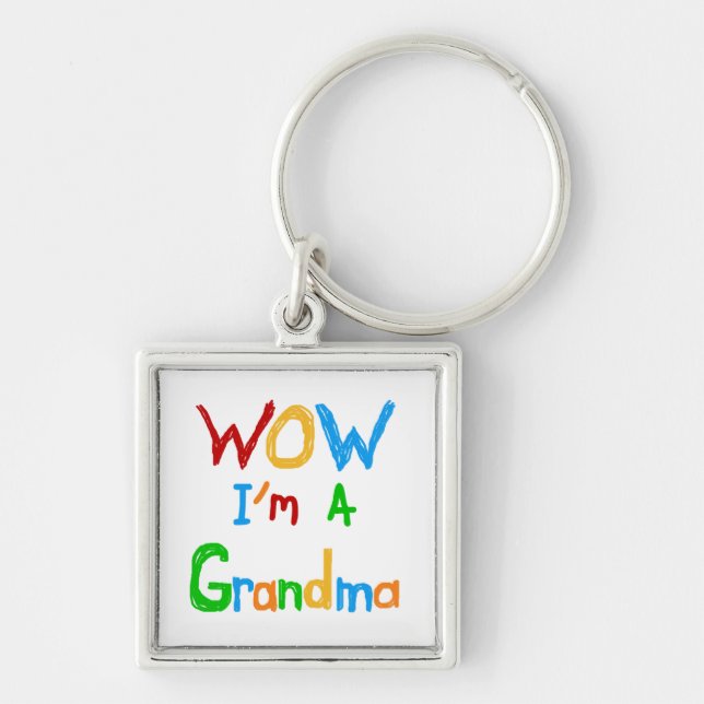 WOW I'm a Grandma T-shirts and Gifts Keychain (Front)