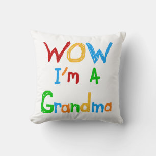 WOW I'm a Grandma T-shirts and Gifts Throw Pillow