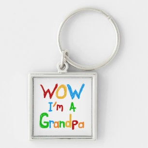 WOW I'm a Grandpa T-shirts and Gifts Keychain