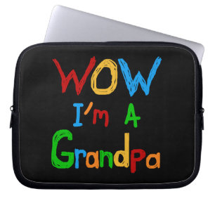 WOW I'm a Grandpa T-shirts and Gifts Laptop Sleeve