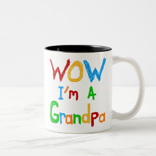 WOW I'm a Grandpa T-shirts and Gifts Two-Tone Coffee Mug