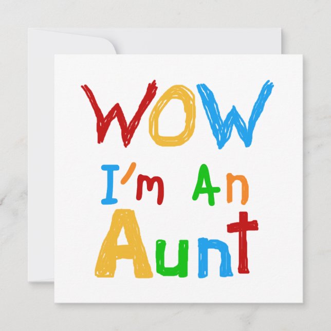 WOW I'm an Aunt T shirts and Gifts (Front)
