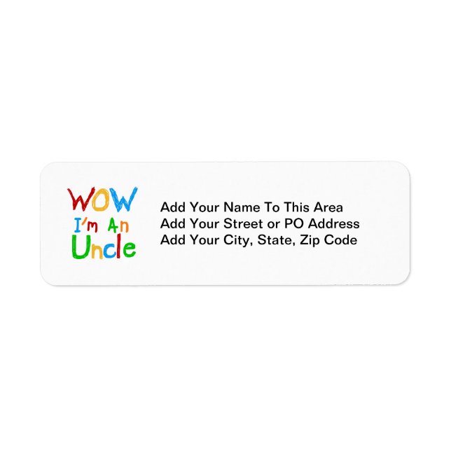 WOW I'm an Uncle T-shirts and GIfts (Front)