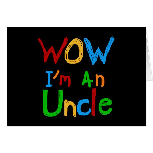 WOW I'm an Uncle T-shirts and GIfts (Front Horizontal)