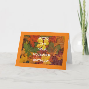 WOW IT'S YOUR **NOVEMBER BIRTHDAY** CARD