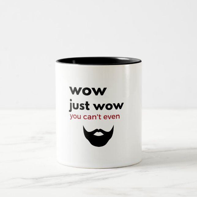 wow just wow mug - hipster beard (Center)