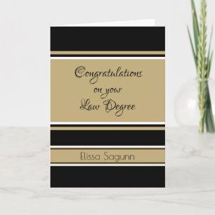 Wow! Law degree Graduation card