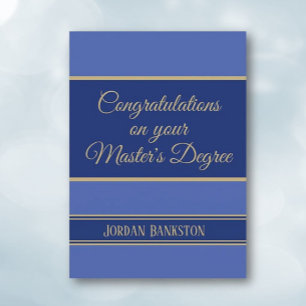 Wow! Master's degree Graduation card