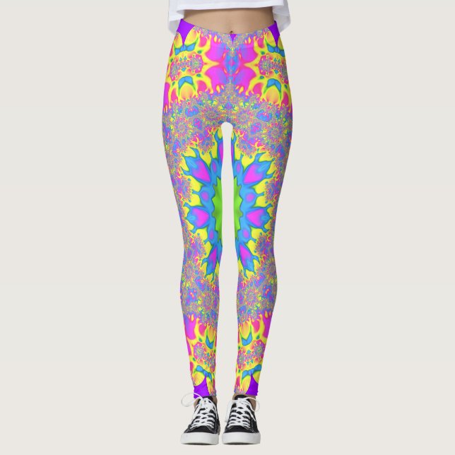 ~ WOW Multicoloured Pretty Cute ~ Original Leggings (Front)
