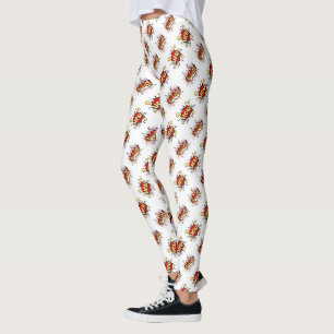 Wow Omg Retro Comic Strip Typography Leggings