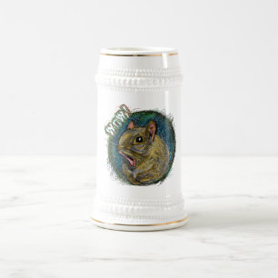 "WOW" SQUIRREL BEER STEIN