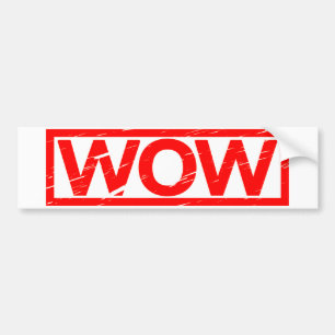 Wow Stamp Bumper Sticker