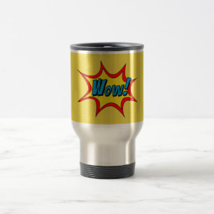 Wow Superhero word bubble Travel Mug