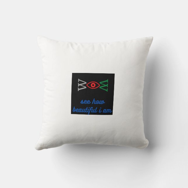 Wow Throw Pillow (Back)