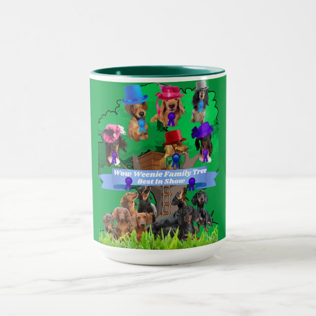Wow Weenie Family Tree  2 Tone Coffee Mug (Center)