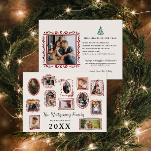 Wow What a Year Family Photo Gallery Wall Holiday Card