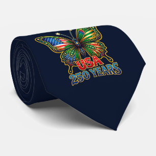 WOW! Wings of Freedom Butterfly USA 250 Years Tie