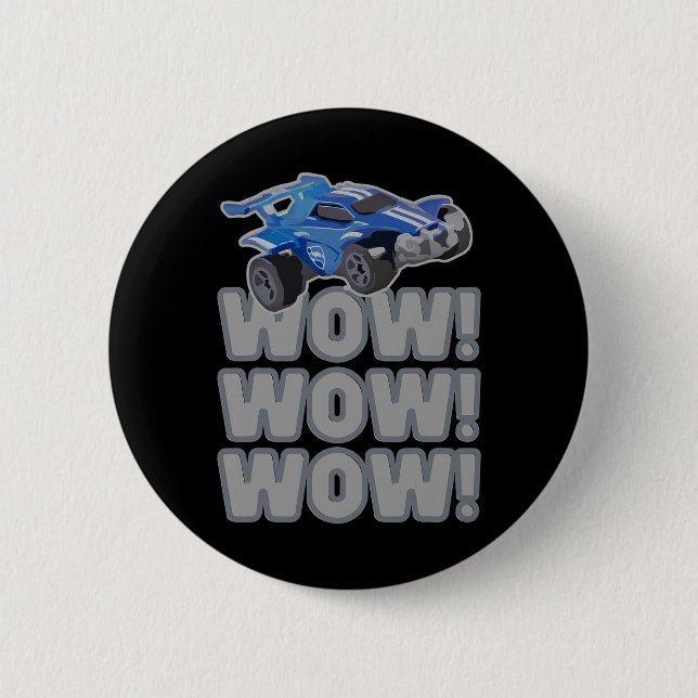 Wow! Wow! Wow! Rocket Soccer Game  2 Inch Round Button (Front)