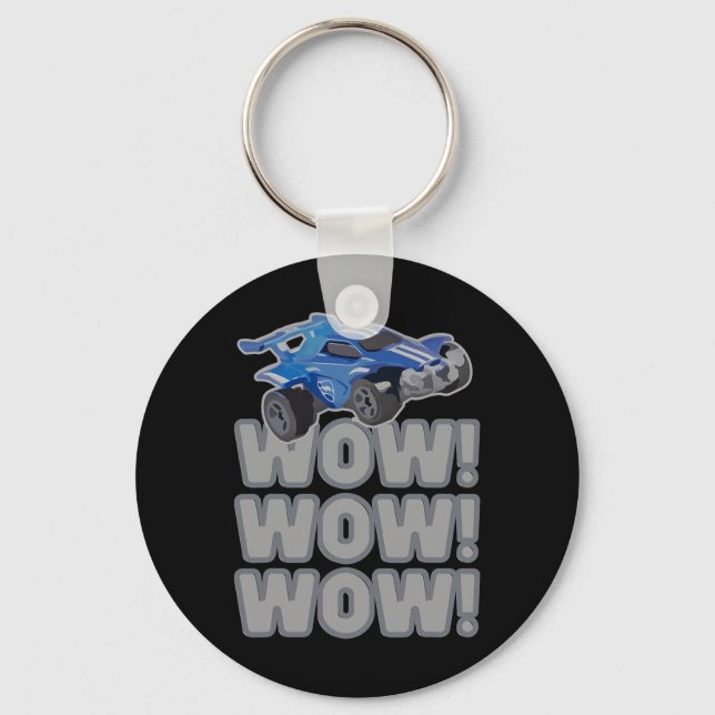 Wow! Wow! Wow! Rocket Soccer Game  Keychain (Front)