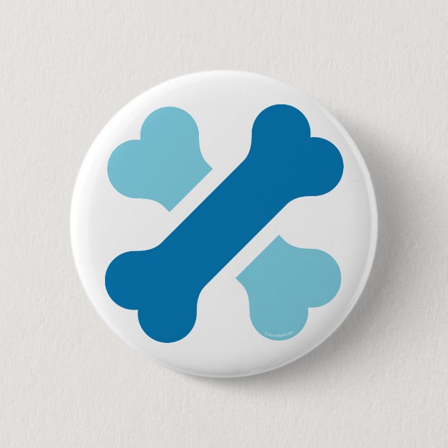 Wowoland Dog Bone Cross Logo in Button (Front)