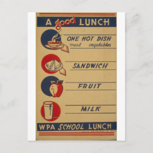 WPA - A Good Lunch Postcard