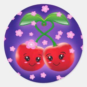 WQ Me et vous Kawaii Cherry Couple 3" STICKER