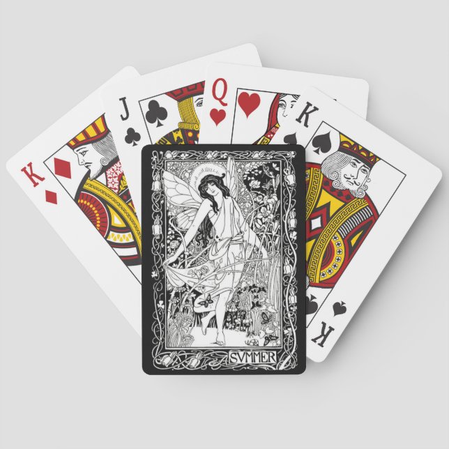 WQ PLAYING CARDS: Art Nouveau Fairy Cards (Back)