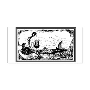 WQ RUBBER STAMP: Mermaids and ship Stamp