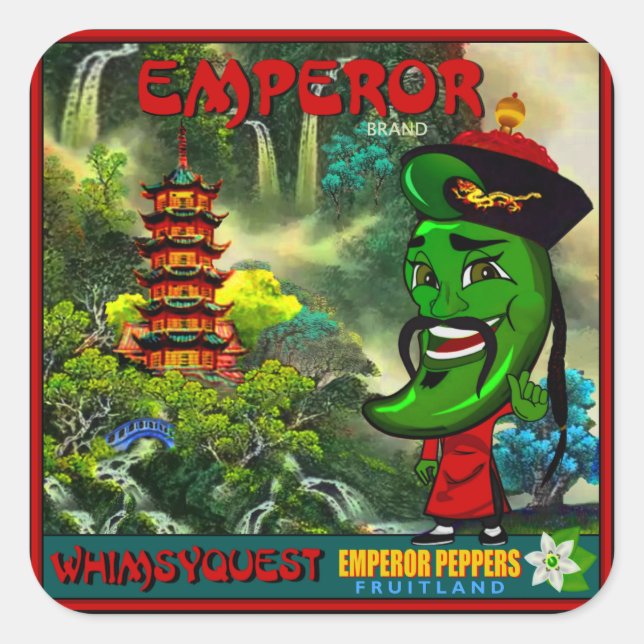 WQ STICKER LG : Étiquette Empereur Pepper Crate (Devant)