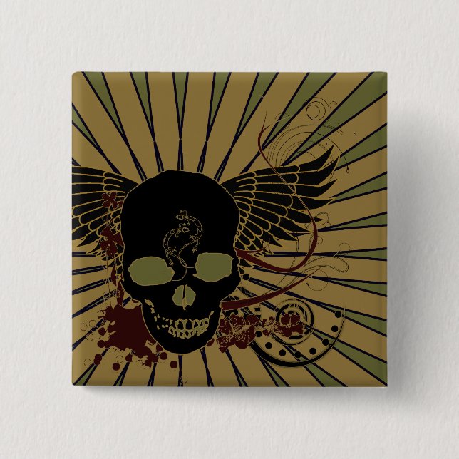 Wraith 2 Inch Square Button (Front)