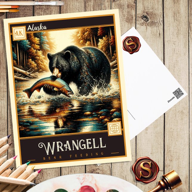 Wrangell, Alaska | Carte postale Vintage (Créateur téléchargé)