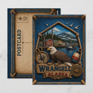Wrangell Alaska Carte Postale Voyage Vintage