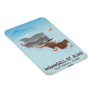 Wrangell-St. Elias National Park Alaska poster Magnet