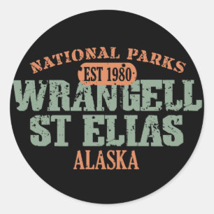 Wrangell St Elias National Park Classic Round Sticker