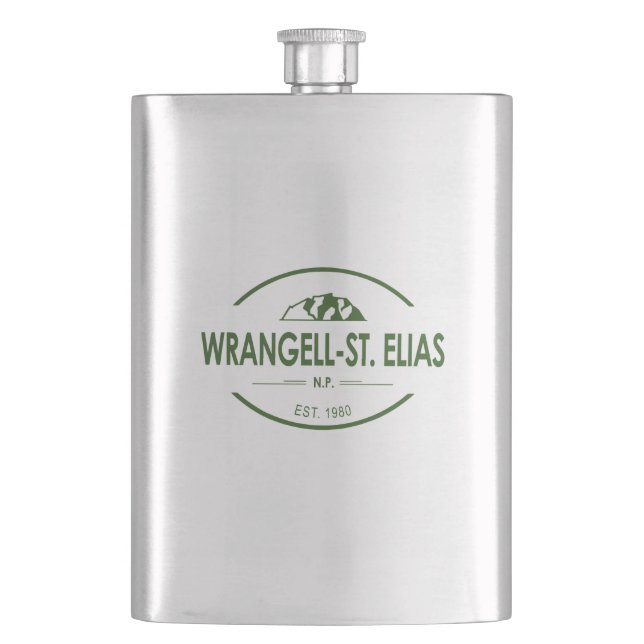 Wrangell–St. Elias National Park Hip Flask (Front)