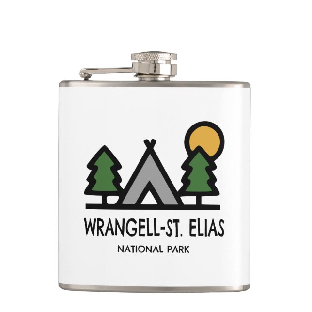 Wrangell-St. Elias National Park Hip Flask (Front)