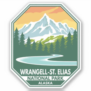 Wrangell St Elias National Park Minimal Retro
