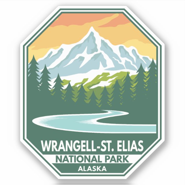 Wrangell St Elias National Park Minimal Retro (Front)