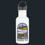 Wrangell St Elias National Park Nizina Lake Alaska 532 Ml Water Bottle<br><div class="desc">Wrangell - St. Elias vector artwork in a window style design. The park is the largest national park in America and is the same size as Yellowstone National Park,  Yosemite National Park,  and Switzerland combined.</div>