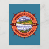 Wrangell St Elias National Park Retro Compass