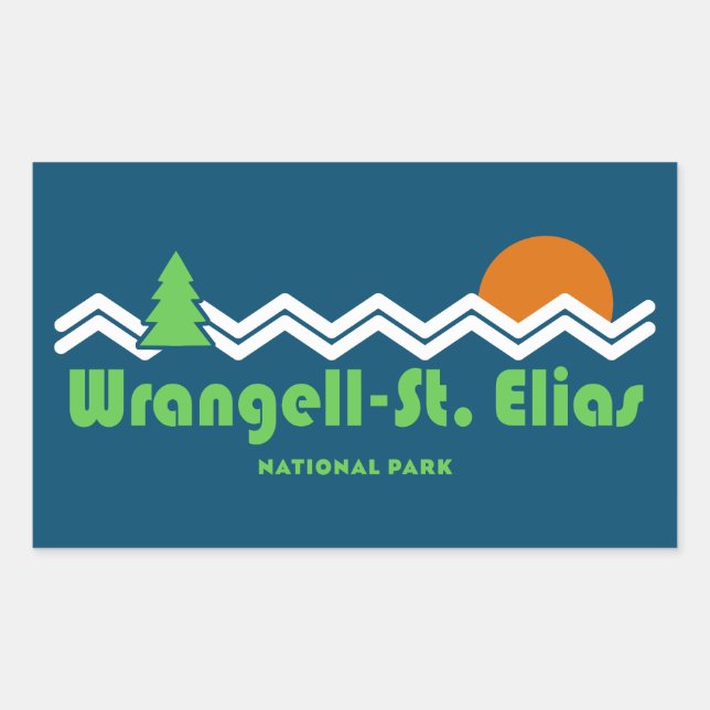 Wrangell-St. Elias National Retro Sticker (Front)