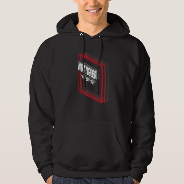 Wrangler Job Title Appreciation Retro Hoodie (Front)