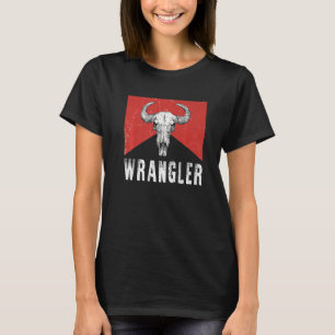 Wranglers Bull Skull Country Music Leopard Cow Sk T-Shirt