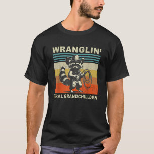 Wrangling Feral Children Quote Humour Cowboy Kids T-Shirt