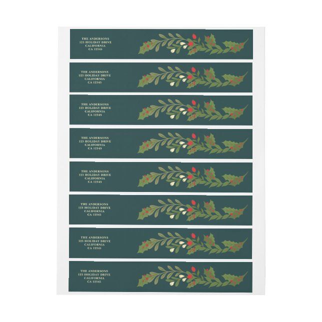 Wrap Around Address Labels, Classic - 1" x 7.25" Wraparound Address Label (Sheet)