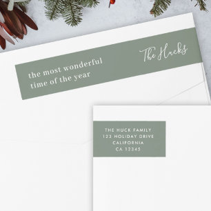 Wrap Around Label   Christmas Holiday Mailing