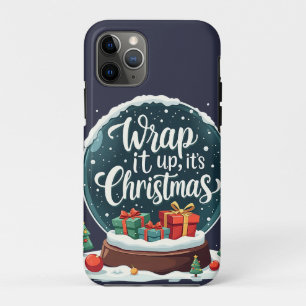 Wrap It Up It’s Christmas Snow Globe Design iPhone 11 Pro Case